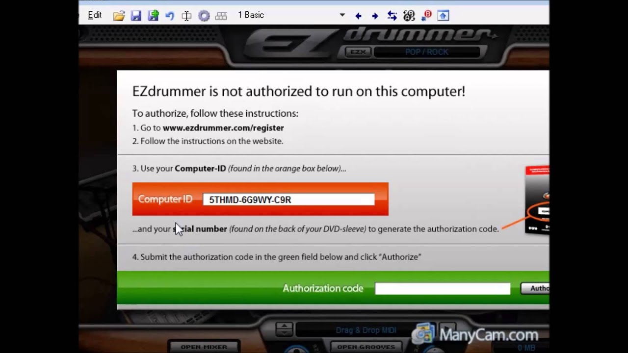 authorization file ezdrummer 2