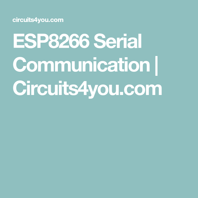 esp8266 serial communication